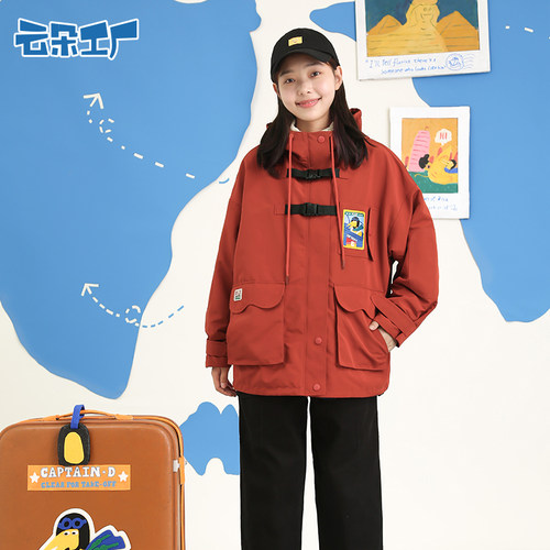 飞行员连帽男女休闲日系工装风衣