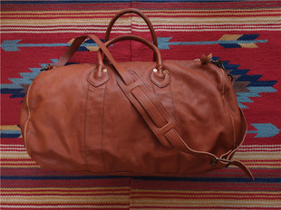 RRL全皮旅行包 复古做旧五金 意大利牛皮