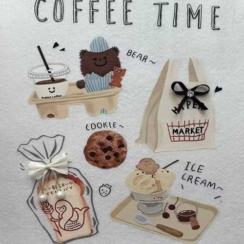 小熊白墨烫画结合蝴蝶结热转印（冷撕）