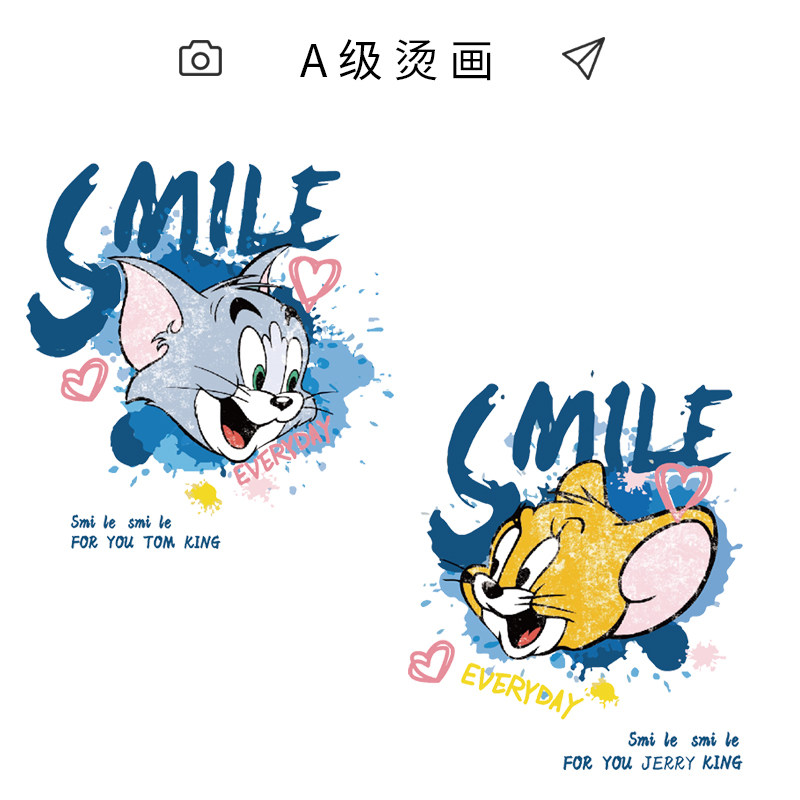 新款猫和老鼠衣服装饰贴T恤卫衣印花热转印柯式烫画贴图案,纺织面料/辅料/配套,烫画/烫图/烫钻,淘宝优惠券,粉丝福利购,淘宝优惠卷