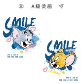饰贴T恤卫衣印花热转印柯式 新款 猫和老鼠衣服装 烫画贴图案