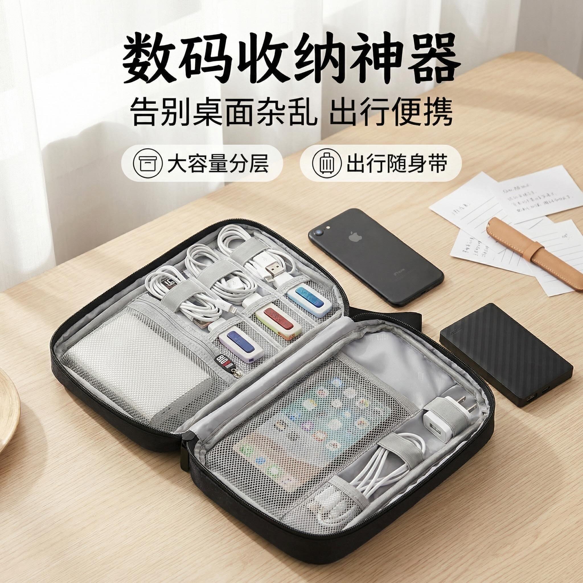 数码收纳包大容量旅行便携数据线数码收纳整理包