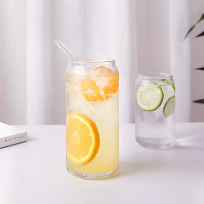 利比玻璃易拉罐可乐杯冷饮杯ins创意美式咖啡杯鸡尾酒杯果茶杯
