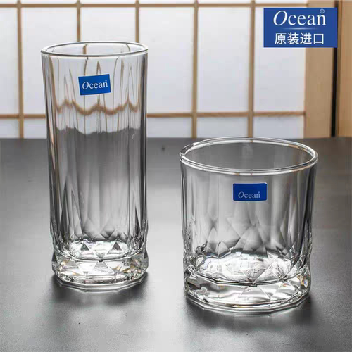 Ocean泰国欧欣进口玻璃杯酒店餐厅牛奶喝水杯耐热威士忌果汁杯