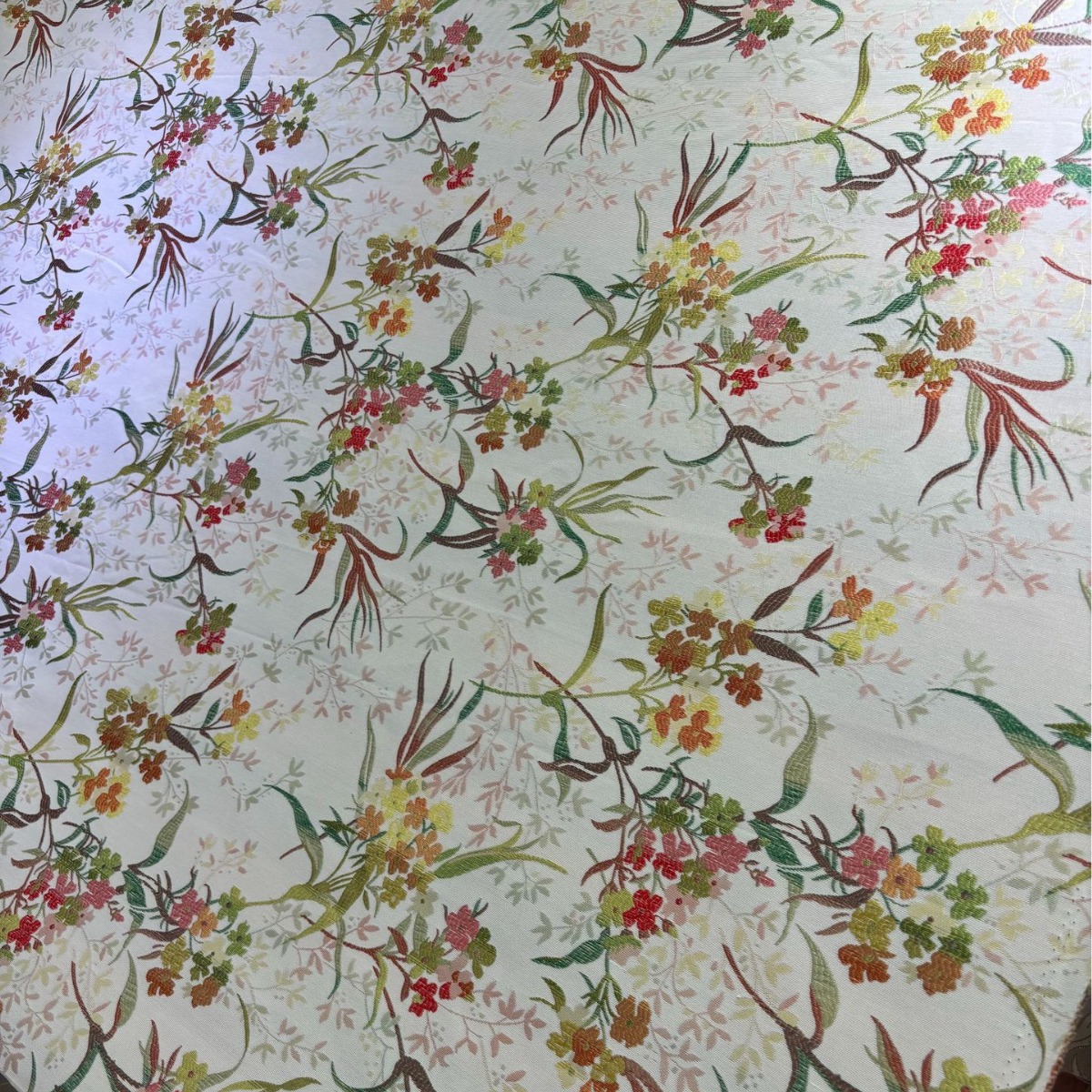 春色满园色织提花面料 新中式国风服装面料女装童装马甲裙子抱枕