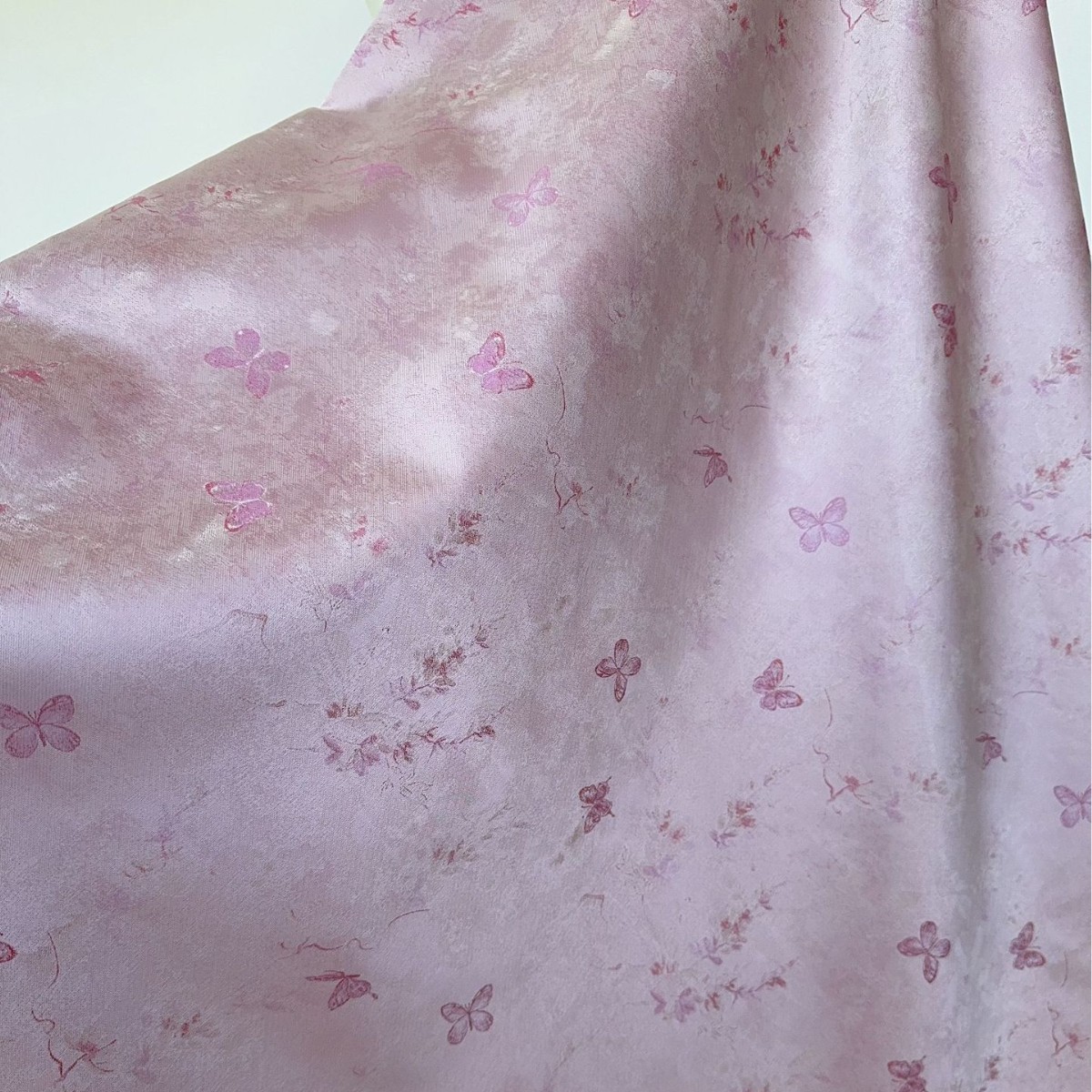 春夏时尚蝴蝶国风提花面料 柔软女装连衣裙汉服衬衫服装面料