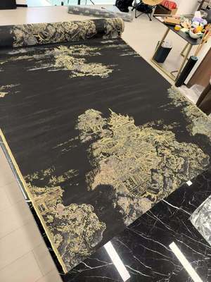 【汗宫春晓】螺钿真丝140门幅50姆米宋锦 半米链接 不退换