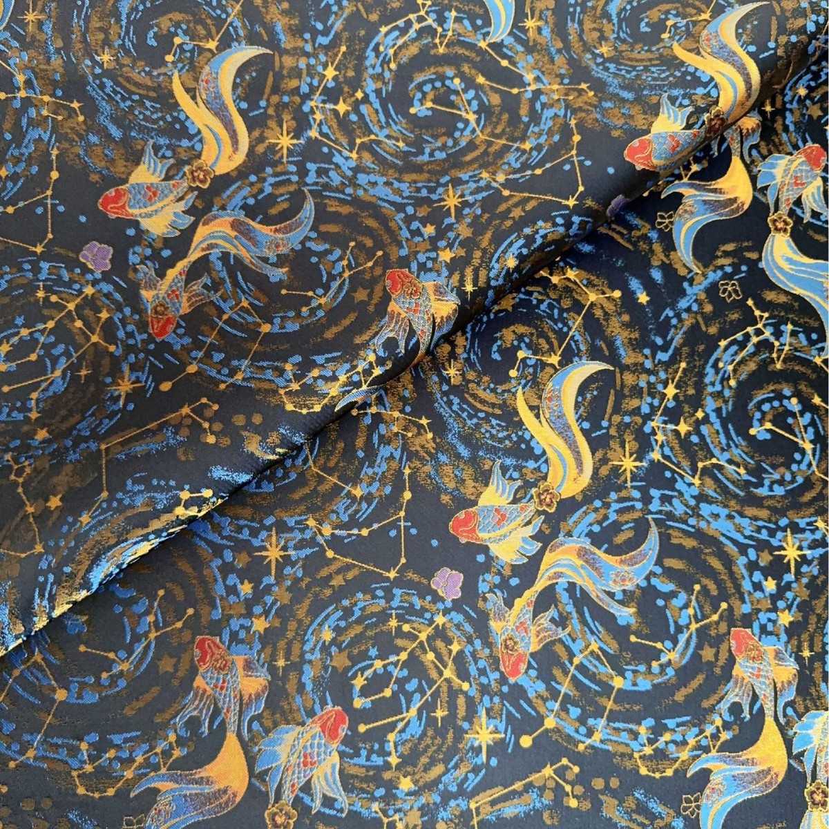 双鱼座仿宋锦提花面料 古风马甲旗袍连衣裙服装面料箱包抱枕茶席