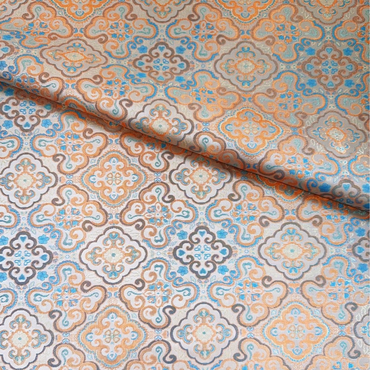 仿宋锦彩色称心如意提花面料 新中式马甲旗袍连衣裙箱包抱枕茶席