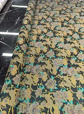 【麒麟牡丹】织金真丝宋锦140门幅40姆米 半米链接 不退货