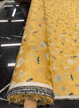 【福禄葫芦纹·金】织金真丝宋锦140门幅40姆米 半米链接 不退货