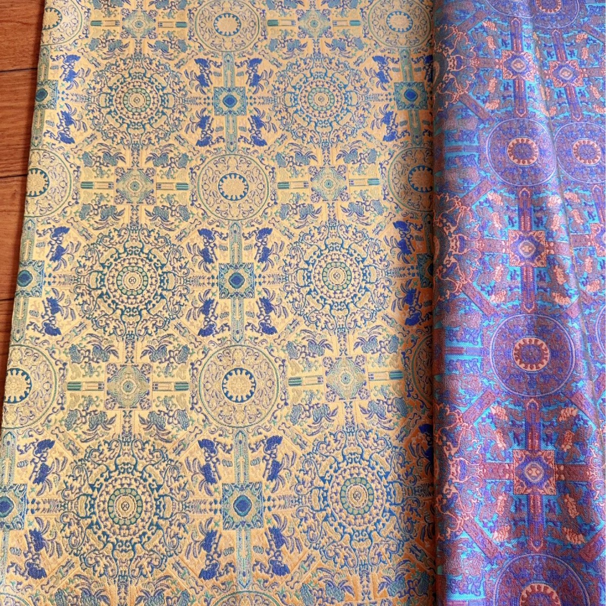 八达纹仿宋锦提花国风面料  新中式马甲旗袍连衣裙箱包抱枕茶席