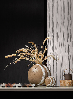 新中式陶瓷小花瓶摆件茶室客厅办公室家居装饰品台面插花干花花器