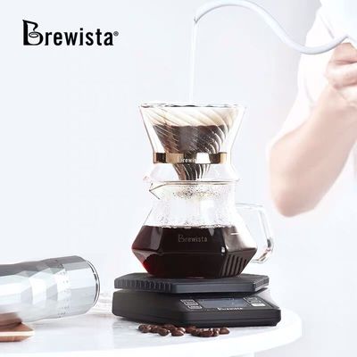 Brewista双层玻璃V60手冲咖啡滤杯/家用过滤杯分享壶咖啡套装器具