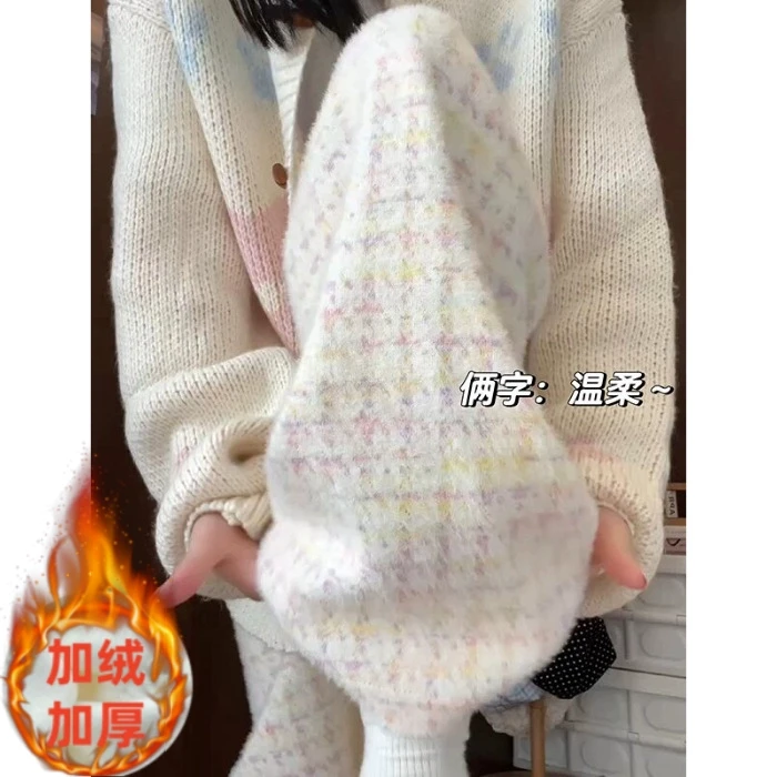 2025年秋冬新款加厚裤子阔腿裤