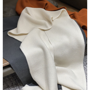 惊艳B入 时髦小众设计秋冬多功能粗棒针羊绒连帽围巾羊毛针织披肩