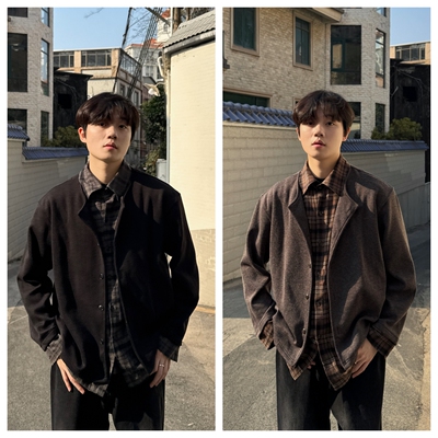 春季韩系假两件拼接百搭针织衫