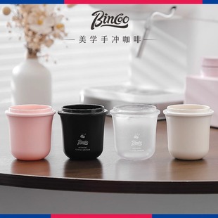 Bincoo咖啡接粉杯咖啡称豆透明闻香杯倒扣接粉器防飞粉器具58mm