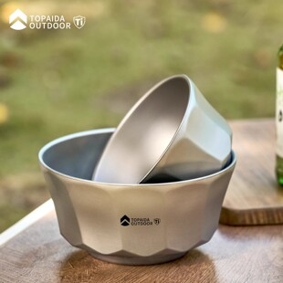 纯钛碗家用双层防烫汤碗日式宝宝防摔面碗成人吃饭餐具大容量钛碗