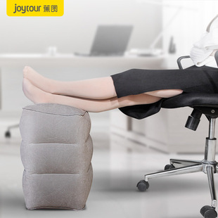 野者捷旅充气脚垫植绒户外垫动车充气垫汽车垫旅靠垫乘车旅行神器