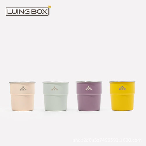 探野者户外水杯小酒杯茶杯304不锈钢咖啡杯便携露营杯