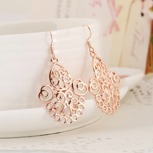 古装耳饰赵丽颖同款耳环银色复古耳钉金属水滴耳钩饰品女外景拍