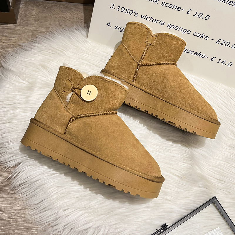 厚底雪地靴冬季雪地靴加厚厚底