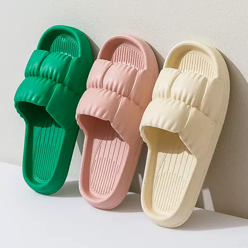 Тапочки, летняя обувь в помещении, нескользящие слайдеры для влюбленных на платформе, свободный крой