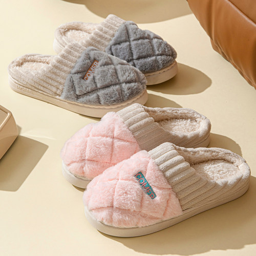 棉拖鞋女士冬季家居室内情侣毛毛