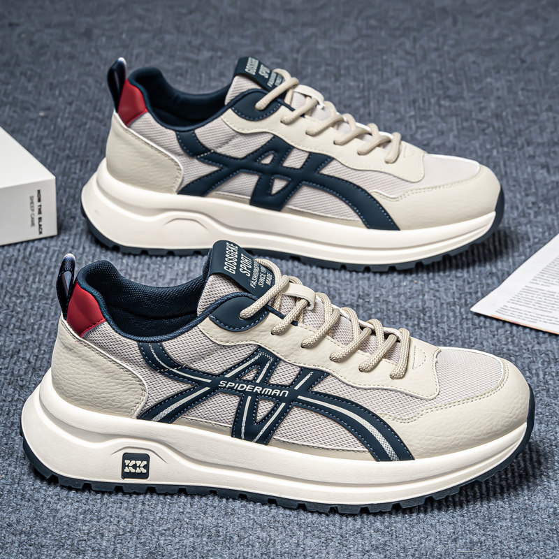 欧洲站男鞋2026新款春季潮牌休闲百搭板鞋男士户外运动厚底阿甘鞋,流行男鞋,单鞋,淘宝优惠券,粉丝福利购,淘宝优惠卷