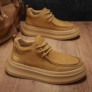 马丁靴男款冬季英伦风复古厚底高帮休闲皮鞋运动防滑耐磨工装鞋子