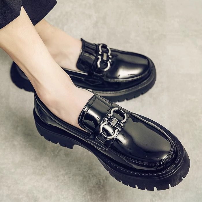 豆豆鞋男款冬季懒人一脚蹬厚底商务正装皮鞋黑色英伦风休闲大头鞋,流行男鞋,乐福鞋（豆豆鞋）,淘宝优惠券,粉丝福利购,淘宝优惠卷