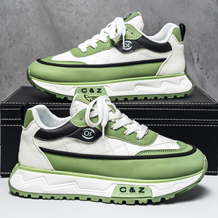 男鞋2026新款春季加绒保暖棉鞋潮牌高级感阿甘休闲运动厚底老爹鞋