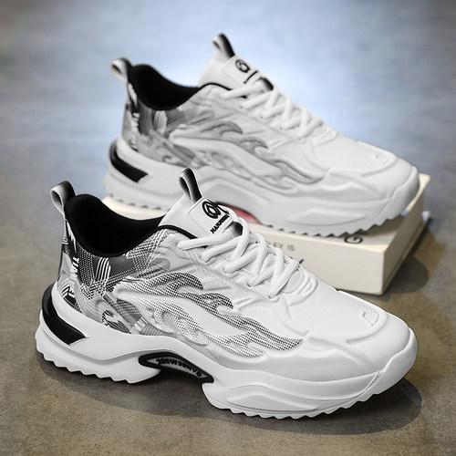 莆田男鞋2025新款冬季百搭男士厚底老爹鞋学生增高休闲跑步运动鞋