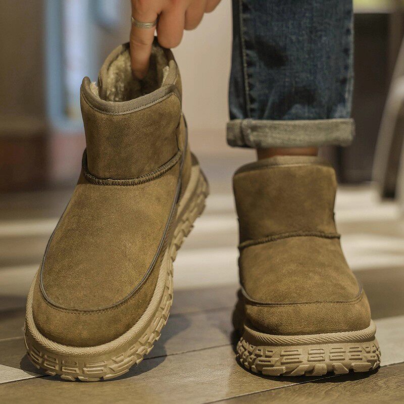 桑坡羊皮毛一体雪地靴男款冬季2025新款加绒加厚零下40度保暖棉鞋