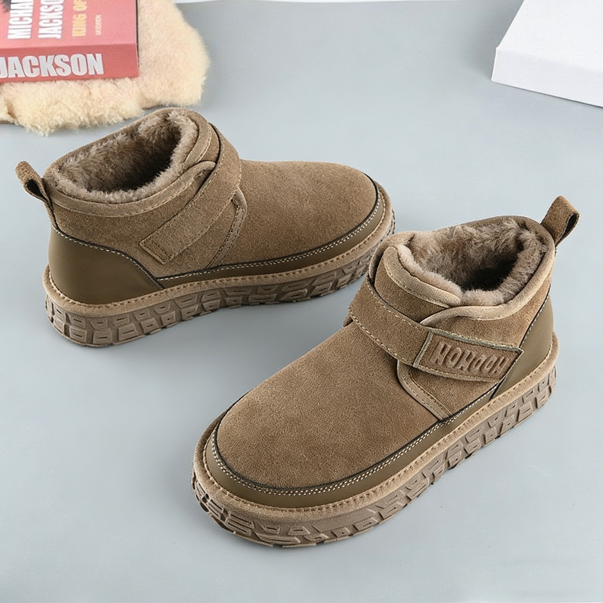 雪地靴男士冬季防寒加绒保暖中帮棉靴皮毛一体防水防滑大码面包鞋,流行男鞋,时尚雪地靴,淘宝优惠券,粉丝福利购,淘宝优惠卷