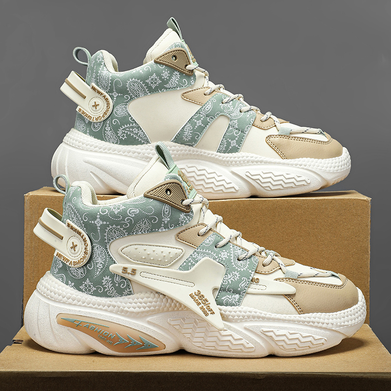 高帮男鞋冬季加绒棉鞋高帮厚底篮球运动鞋青少年跑步增高老爹潮鞋