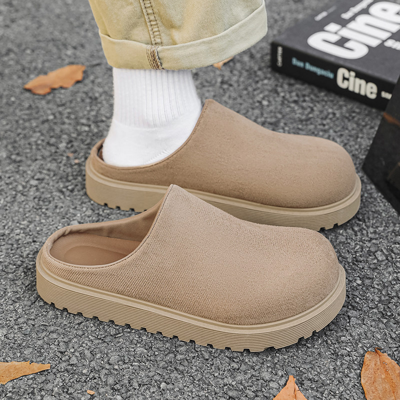 男鞋2026新款春季休闲百搭包头半拖懒人一脚蹬厚底防滑工作勃肯鞋,流行男鞋,单鞋,淘宝优惠券,粉丝福利购,淘宝优惠卷