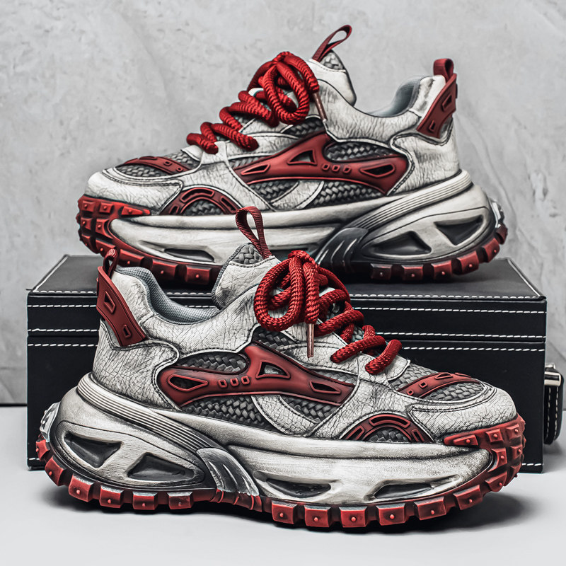 欧洲站厚底增高老爹鞋2025新款冬季青少年时尚百搭潮流休闲运动鞋