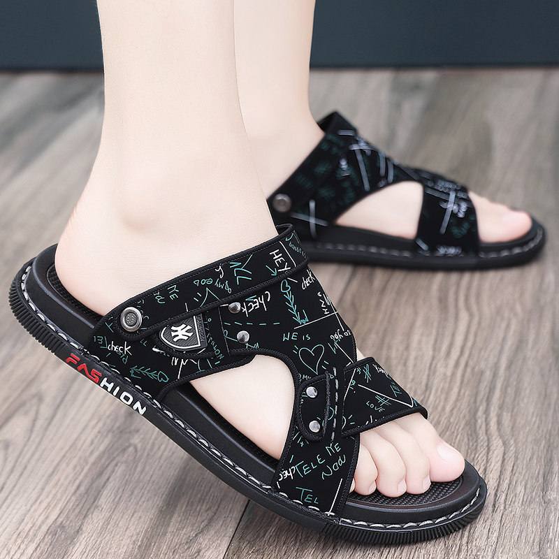 凉鞋男夏季外穿防滑男士开车两用上班休闲拖鞋软底耐磨越南沙滩鞋,流行男鞋,沙滩鞋,淘宝优惠券,粉丝福利购,淘宝优惠卷