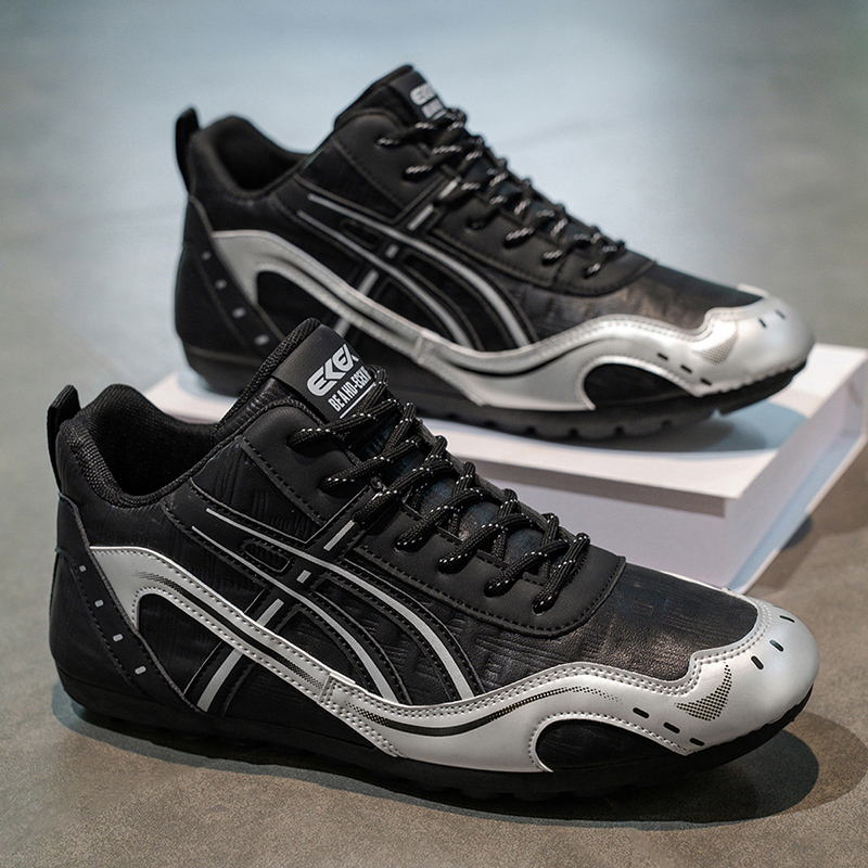 欧洲站男鞋冬季潮流休闲百搭高帮鞋男士户外徒步运动黑色阿甘潮鞋