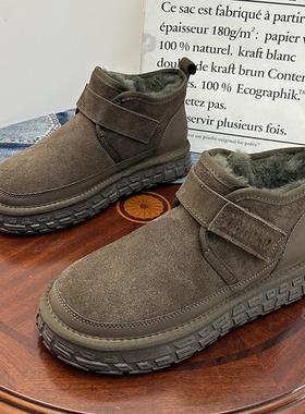 东北雪地靴男冬季防水防滑加绒保暖防寒大棉鞋男士户外休闲面包鞋