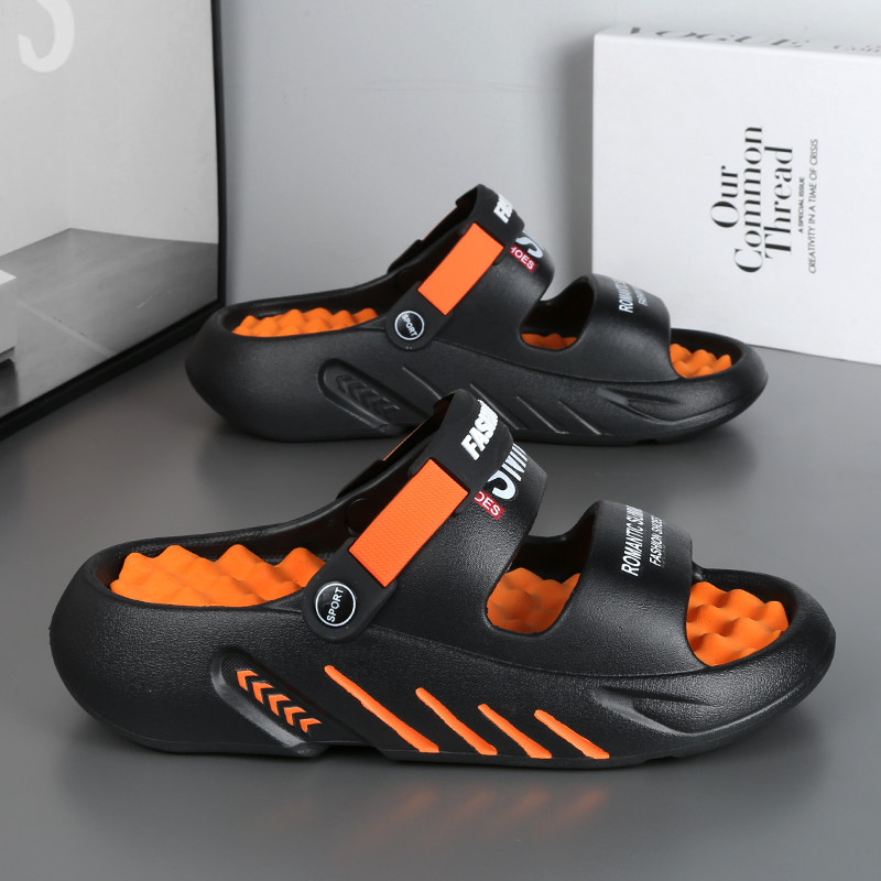 拖鞋男夏季外穿防滑运动按摩开车两用凉鞋大码48运动休闲沙滩凉拖,流行男鞋,一字拖,淘宝优惠券,粉丝福利购,淘宝优惠卷