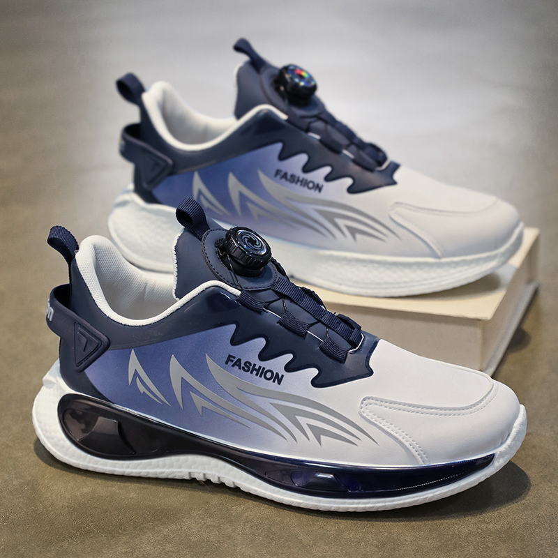 男鞋冬季耐磨防滑旋转扣休闲运动鞋男士厚底增高轻便跑步减震潮鞋