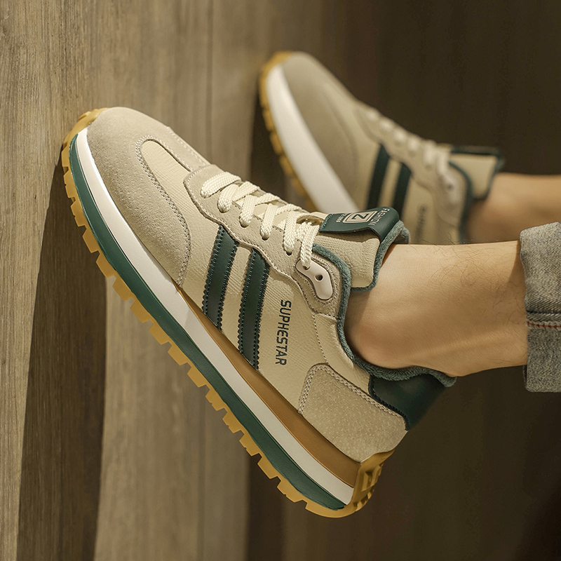 莆田阿甘男鞋冬季加绒二棉鞋休闲运动跑步厚底增高真皮防水老爹鞋