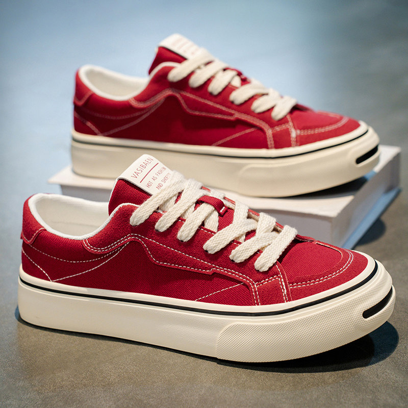 帆布鞋男款春季透气百搭潮流韩版休闲板鞋青少年运动软底防滑布鞋