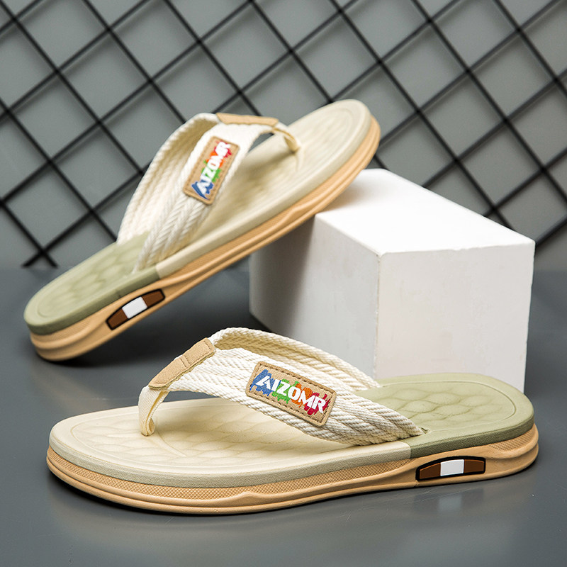 人字拖男夏季外穿防滑软底夹脚拖鞋男士休闲越南个性海边沙滩凉鞋