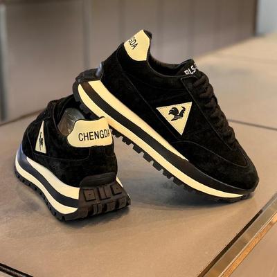 阿甘男鞋冬季防滑百搭休闲小众板鞋男士运动增高工作轻便德训潮鞋