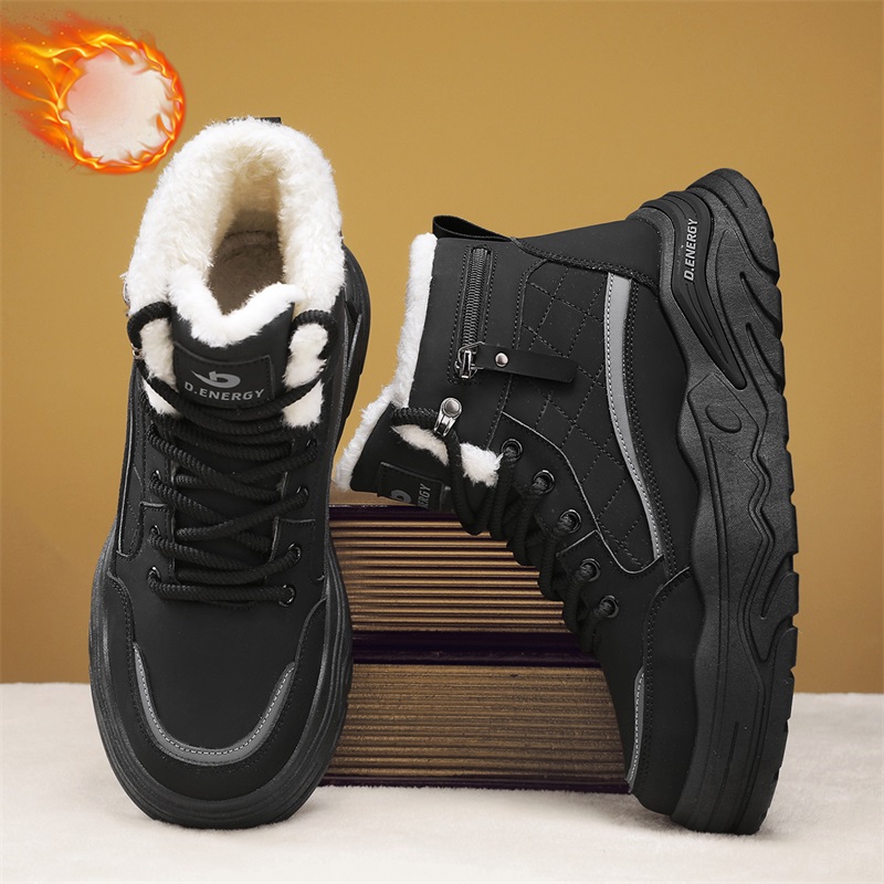 东北雪地靴男款冬季加绒保暖防寒工装靴男士上班工作高帮劳保棉鞋