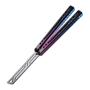 战鲨7系鹦鹉螺V2版/出厂精调蝴蝶刀练习训练未开刃折叠花式甩手刀